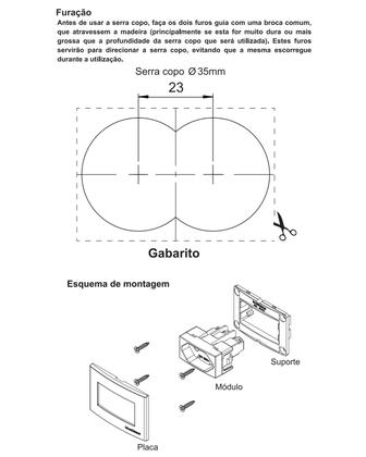 Imagem de 6 Tomada Embutir 3 Pinos 10a + 4 Interruptor Duplo Simples + 4 Interruptor Simples Sleek Branco Margirius