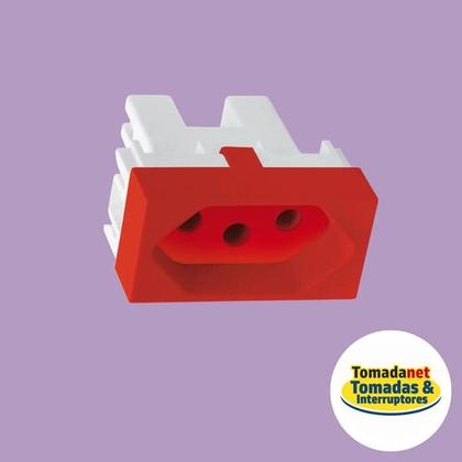 Imagem de 6 Un Módulo Tomada 2p+t 20a/250v Fame Elegance Vermelho