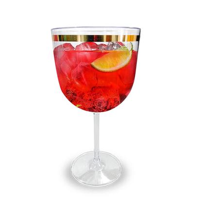 Imagem de 6 Unid Taça Borda Dourada Vinho Água Licor Gin 600ml