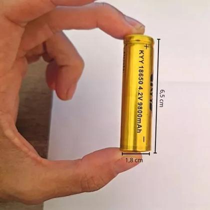 Imagem de 6 unidades Bateria Recarregável Modelo 18650 9800mah 4.2v