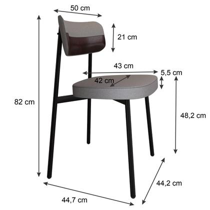Imagem de 6 Unidades Cadeira Alloa fixa C/4 Pés 50 X 44,7 X 83,8 cm