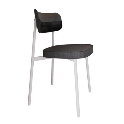 Imagem de 6 Unidades Cadeira Alloa fixa C/4 Pés 50 X 44,7 X 83,8 cm Pés Brancos