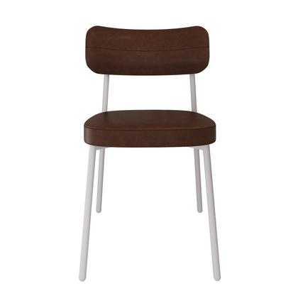 Imagem de 6 Unidades Cadeira Alloa fixa C/4 Pés 50 X 44,7 X 83,8 cm Pés Brancos