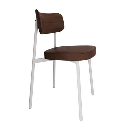 Imagem de 6 Unidades Cadeira Alloa fixa C/4 Pés 50 X 44,7 X 83,8 cm Pés Brancos