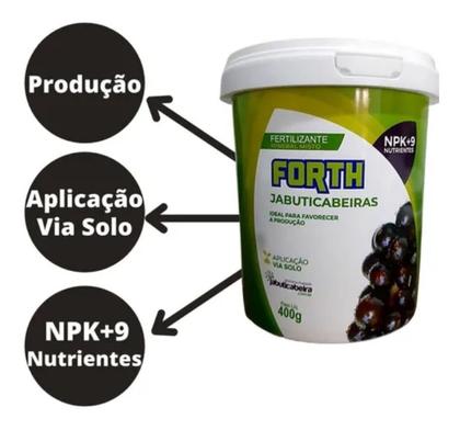 Imagem de 6 Unidades Fertilizante Adubo Forth Jabuticabeiras 400g Jabuticabeira