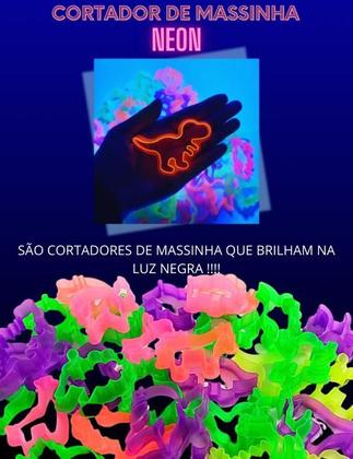 Imagem de 60 Cortadores de Massinha Forminha Neon DinossauroSafari Festa Lembrancinha Infantil Aniversario Prenda