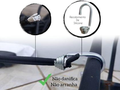 Imagem de 60 Extensor Elástico Com Gancho Bagagem Para Lona Caminhão