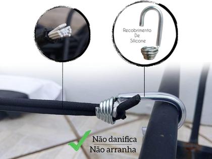 Imagem de 60 Extensor Elástico Com Gancho Bagagem Para Lona Caminhão