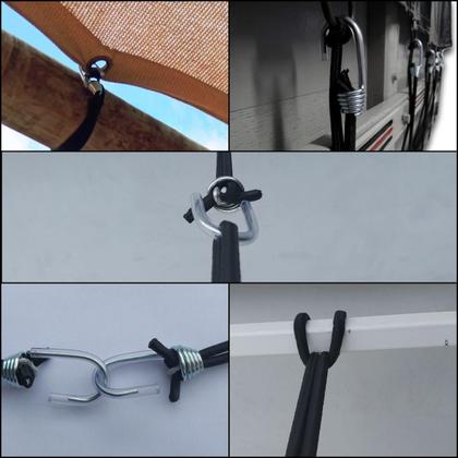 Imagem de 60 Extensor Elástico Com Gancho Bagagem Para Lona Caminhão