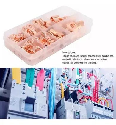 Imagem de 60 Terminal Conector Olhal Compressão Cobre Fio 6 10 16 25mm