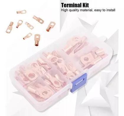 Imagem de 60 Terminal Conector Olhal Compressão Cobre Fio 6 10 16 25mm