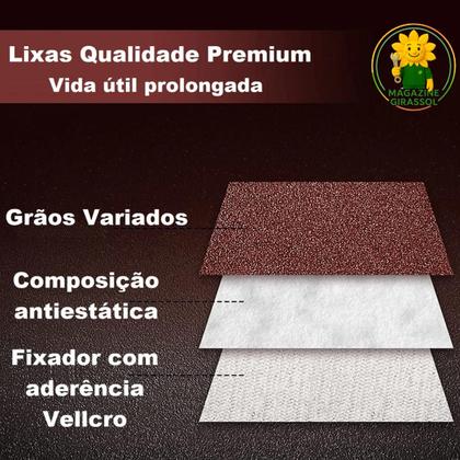 Imagem de 60 X Lixas Disco Grão 5 Polegadas 125mm 8 Furos Lixadeira Politriz KaQi