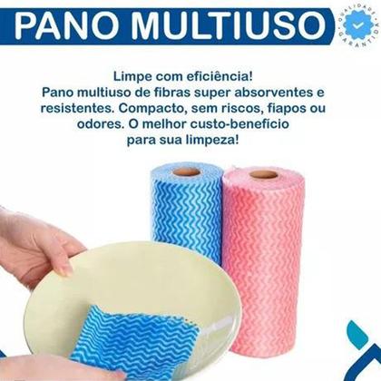 Imagem de 600 Panos Multiuso Limpeza Perfex Perflex Bobina Picot Azul