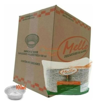 Imagem de 600x Formas Empada Grande 100ml Mello Descart. Promo (6pct)