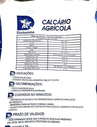Imagem de 6kg Calcário Dolomítico Agrícola Corretivo De Solo Dolomia