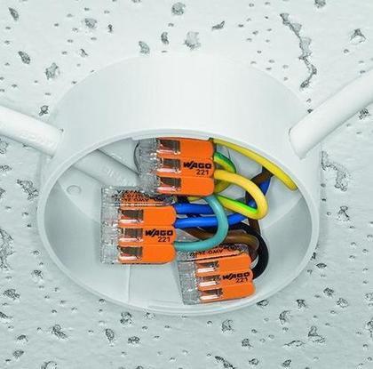 Imagem de 6un Conector Wago 221-613 3 vias 41A/450V Emenda Derivação Original