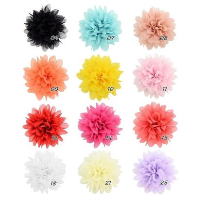 Imagem de 6un. Flor Em Chiffon Para Cabelo Com Prendedor Tipo Jacaré