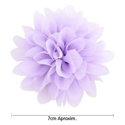 Imagem de 6un. Flor Em Chiffon Para Cabelo Com Prendedor Tipo Jacaré