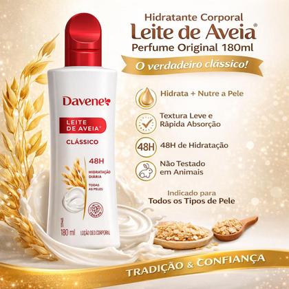 Imagem de 6UN Hidratante Corportal Leite De Aveia 180ML Davene
