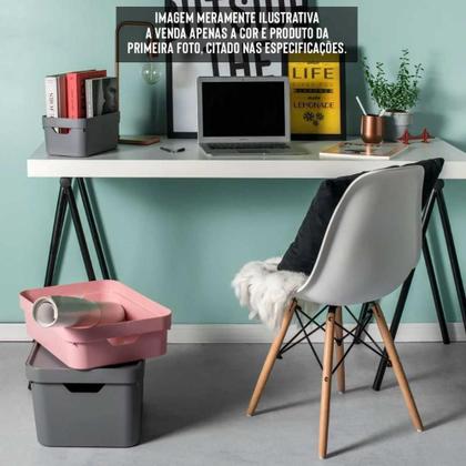 Imagem de 6X Caixa Plastica Grande 32L Ou Cube Organizadora Azul