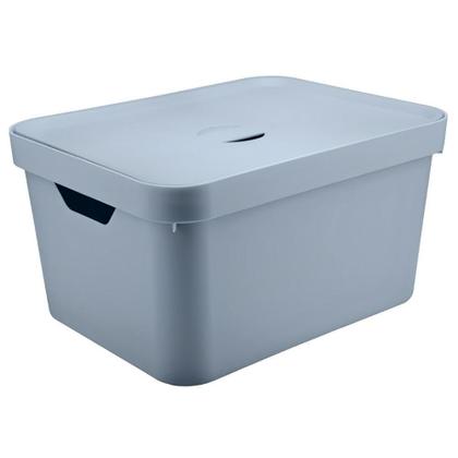 Imagem de 6X Caixa Plastica Grande 32L Ou Cube Organizadora Azul