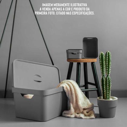 Imagem de 6X Caixa Plastica Grande 32L Ou Cube Organizadora Azul