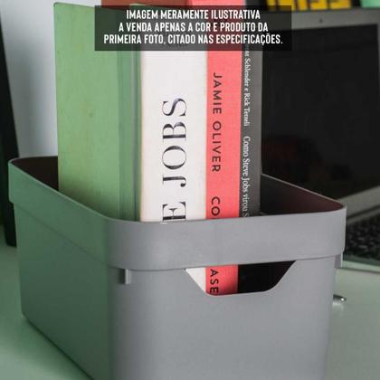 Imagem de 6X Caixa Plastica Grande 32L Ou Cube Organizadora Azul