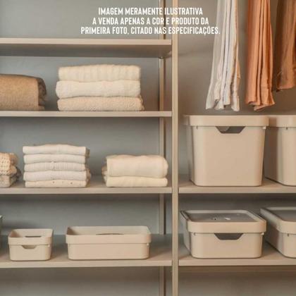 Imagem de 6X Caixa Plastica Grande 32L Ou Cube Organizadora Azul