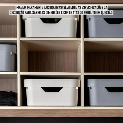 Imagem de 6x Caixa Plastica Multiuso Organizadora 10,5L Ou Cube Rosa