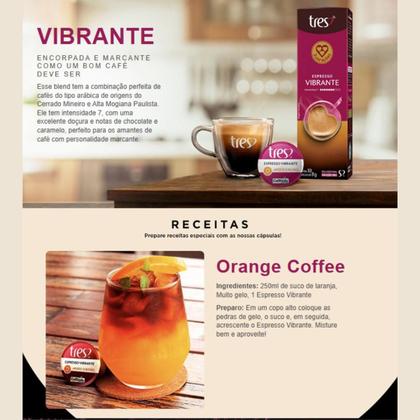 Imagem de 6x Cápsula de Café Tres 3 Corações Espresso Vibrante 10 Unidades