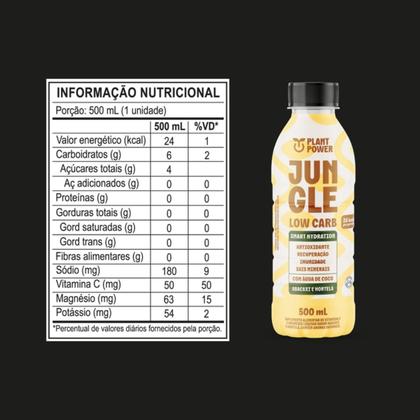Imagem de 6x Isotônico Jungle Low Carb Plant Power Abacaxi E Hortelã 500ml
