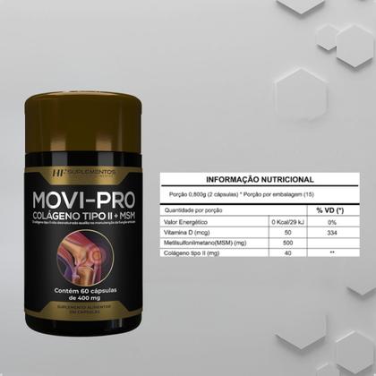 Imagem de 6x movi pro colageno tipo 2 com msm + vit. d hf suplements