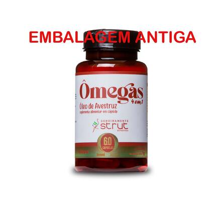Imagem de 6x oleo de avestruz 60caps 1.000mg strut omega 3 6 7 9