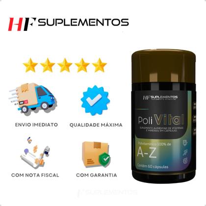 Imagem de 6x polivital a-z 60 caps hf suplementos