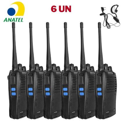 Imagem de 6x Rádio Comunicador AQUARIO HT-50U 16 canais HT Walk Talk