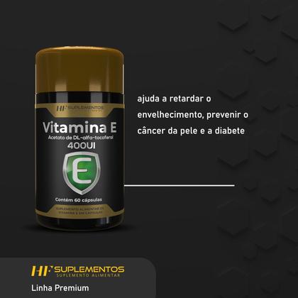 Imagem de 6X Vitamina E 400Ui Alfa Tocoferol 60 Caps Hf Suplementos