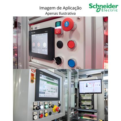 Imagem de 7 Botão Comando Metálico 1 Na 1 Nf 22mm Xb4ba45 Schneider Vermelho