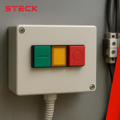 Imagem de 7 Botão Pulsador Duplo Luminoso Steck SLPDL Max Botton