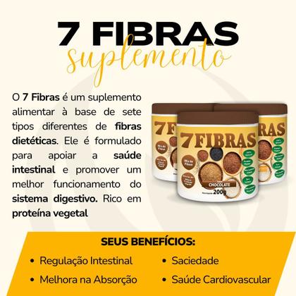 Imagem de 7 Fibras Regulador Intestinal Sem Glúten 200gr Kit com 2 unidades