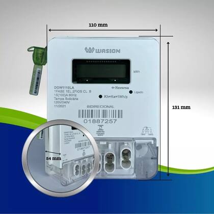 Imagem de 7 Medidor De Energia Monofásico Wasion + Caixa De Instalação