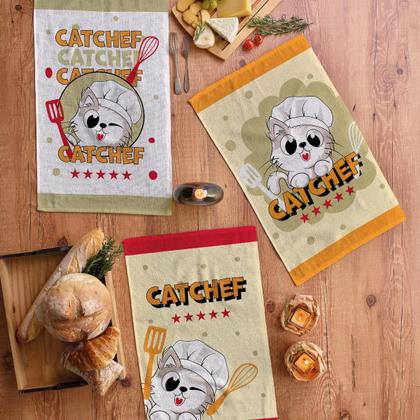 Imagem de 7 Pano De Prato Copa Atoalhado Felpudo 40x65 cm Cozinha Teka Coleção Primore com Bainha nos 4 lados