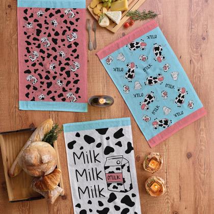 Imagem de 7 Pano De Prato Copa Atoalhado Felpudo 40x65 cm Cozinha Teka Coleção Primore com Bainha nos 4 lados