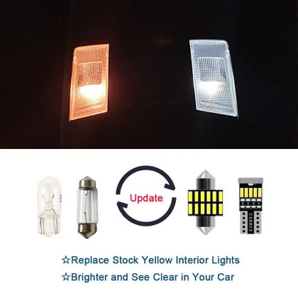 Imagem de 7 pcs Corolla Interior Kit Luzes LED Super Brilhante LED Mapa Dome Lâmpadas para 2013 2014 2015 2016 2017 2018 2019 2020 2021 Toyota Corolla Todos os Modelos