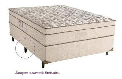 Imagem de 7 Pés 12cm Madeira Tdc Marrom Cama Box Ou Baú Casal C/feltro
