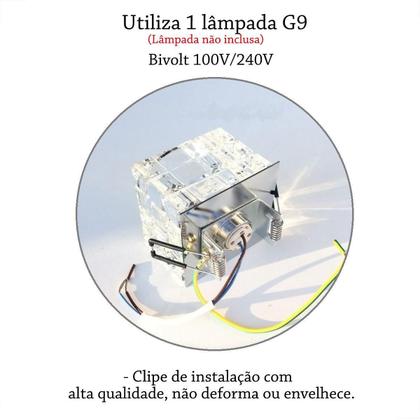 Imagem de 7 Un Spot Cristal K9 Embutir Gesso Sanca 7Cm Ac974