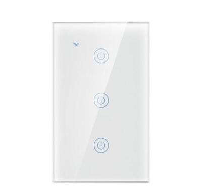 Imagem de 7 UNIDADES - Interruptor SMART 3 CANAIS WiFi Compatível com Alexa e Google Assistente Branco