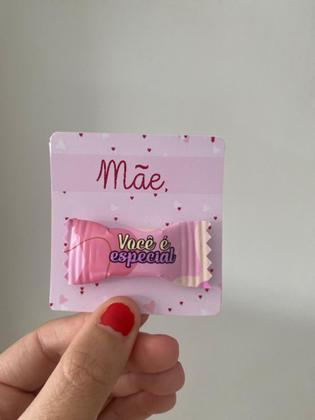 Imagem de 70 card com balinha dia das mães mimo para cliente, empresa, amigos