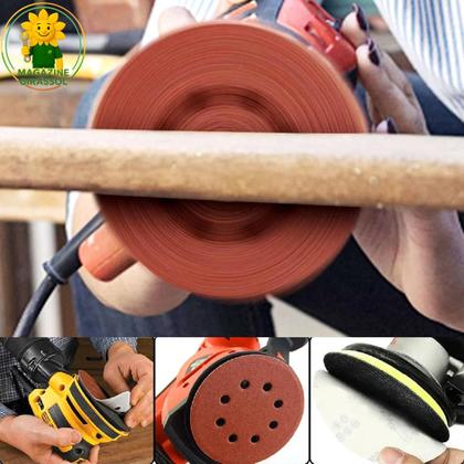 Imagem de 70 X Lixas Disco Grão 5 Polegadas 125mm 8 Furos Lixadeira Politriz KaQi