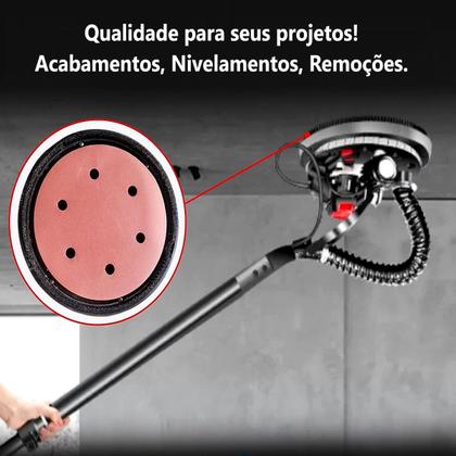 Imagem de 70 X Lixas Disco Grão 9 Polegadas 225mm 6 Furos Lixadeira Politriz Oficina Parede Teto Auto Pro