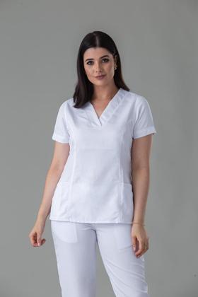Imagem de 709 - Scrub Blusa Feminina com Decote V Plus Size